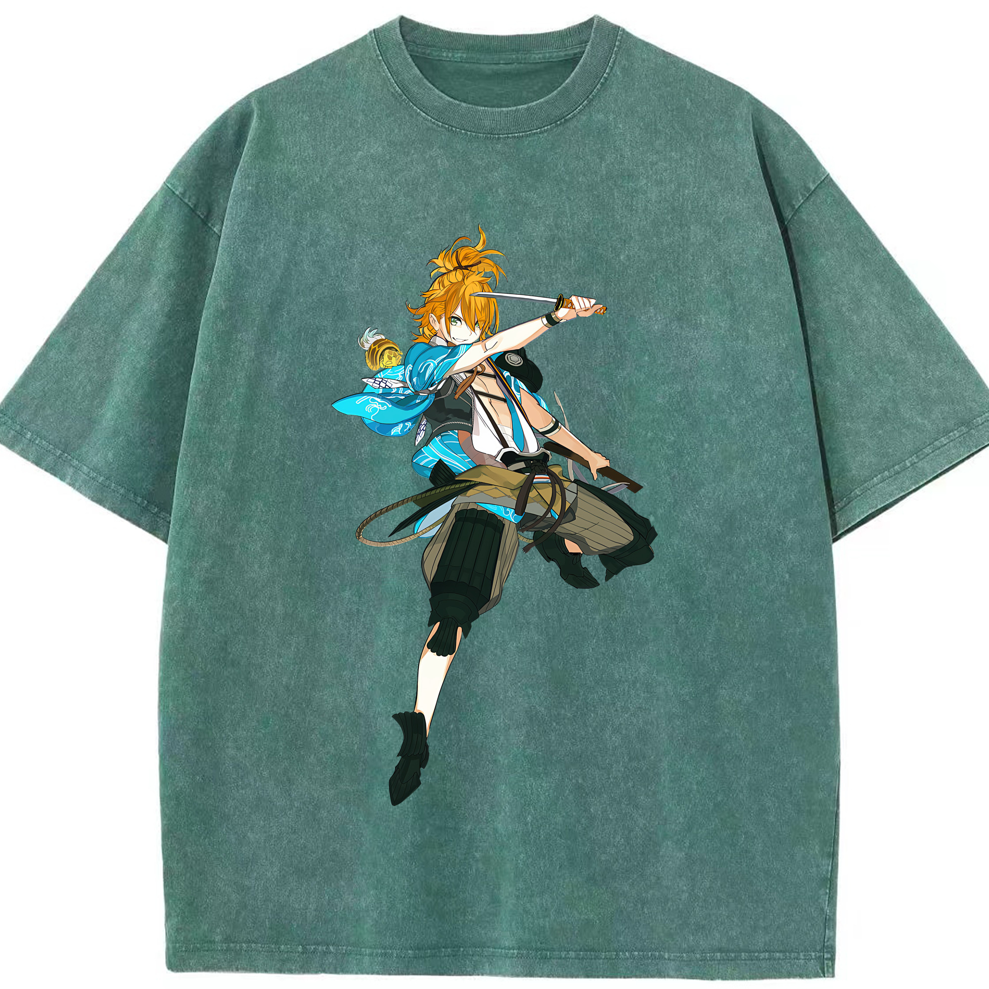 （画像用） 刀剣乱舞 Touken Ranbu 綿100% ヴィンテージ風 半袖Tシャツ（フロントプリント）